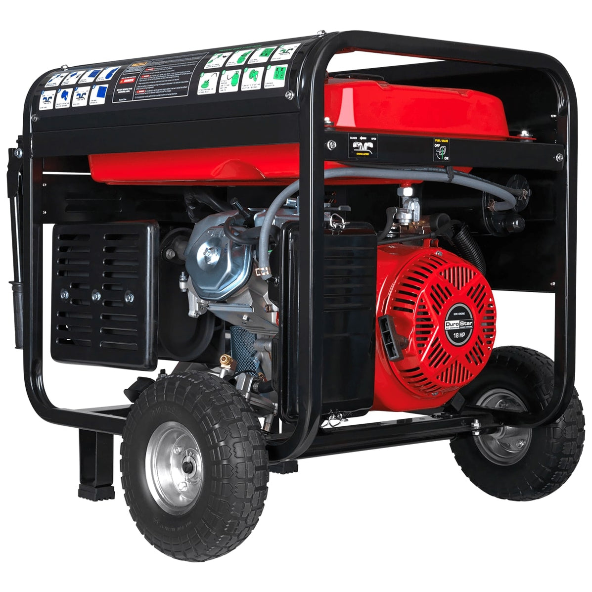 DuroStar DS12000EH 12,000-Watt 457cc Portable Dual Fuel Gas Propane Ge ...